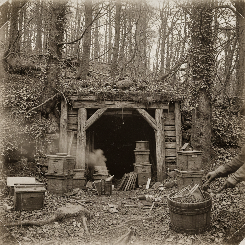 "Stollen-Imkerei" in Kaiserslautern Erzhütten-Wiesenthalerhof. (Foto: Erfort with Gemini)
