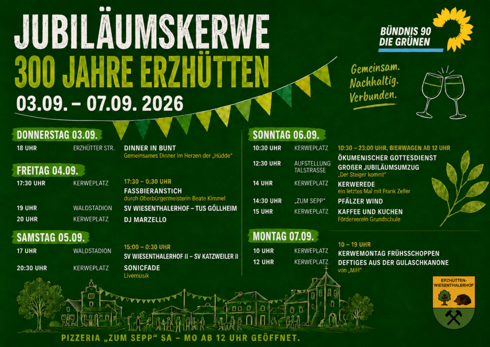 Jubiläumskerwe: 300 Jahre Erzhütten